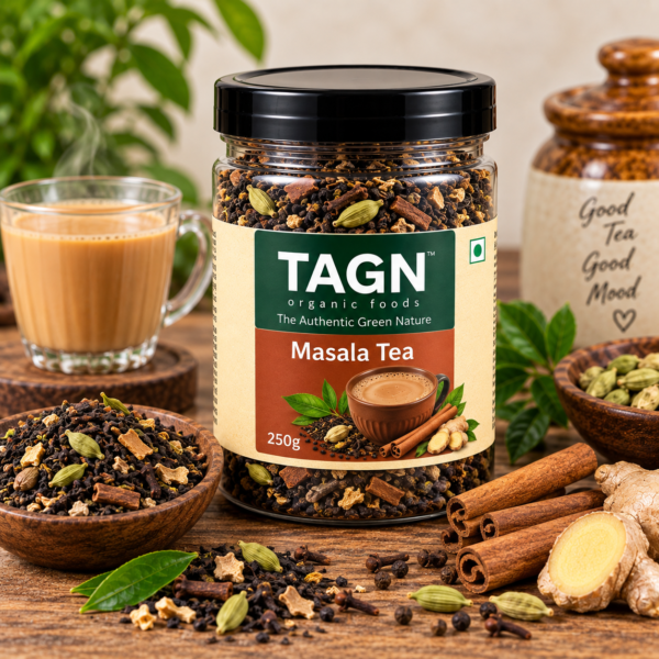 TAGN Organic Foods Masala Tea 250g | Indian Masala Chai Spice Blend